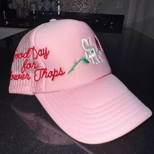 🌹 “Good Day for Flower Shops” Stevenson Ranch Trucker Hat by Ernest – Pink